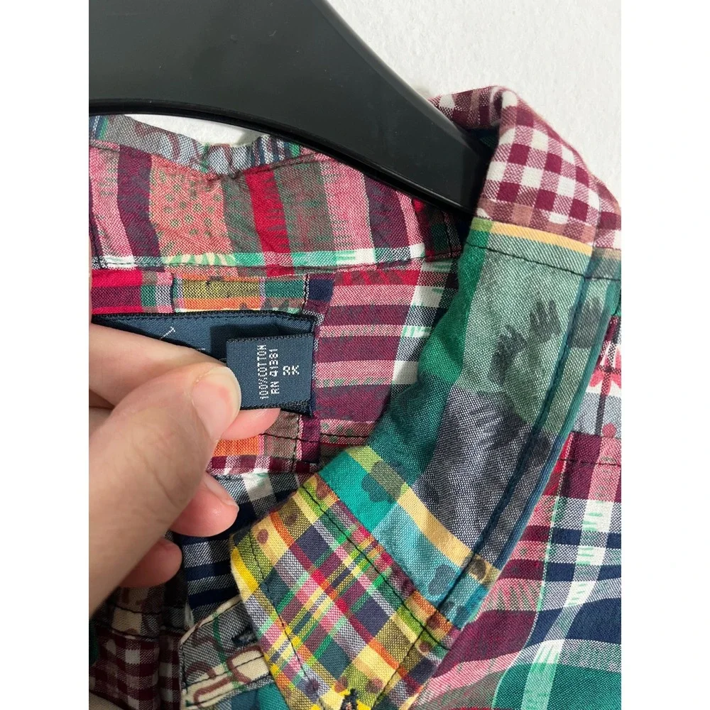 RALPH LAUREN Patchwork Madras Multicolor‎ Button Down Shirt - Picture 7 of 8